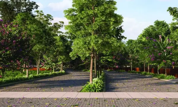 Godrej Shamirpet Plotted development garden view by Godrej Properties located at Shamirpet, Hyderabad Telangana